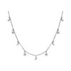 Sterling Silver Faith Crescent Moon and Star Charm Necklace