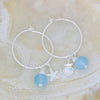 Bronwen Seascape Sterling Silver Charm Hoop Earrings