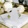 Samira Peridot Sterling Silver Oval Shape Drop Earrings