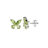 Kara Peridot Sterling Silver Butterfly Stud Earrings