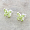 Kara Peridot Sterling Silver Butterfly Stud Earrings