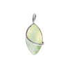 Viola Prehnite Sterling Silver Marquise Pendant & Chain