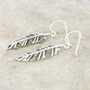 Marcasite Sterling Silver Lottie Feather Drop Earrings