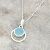 Amy Blue Chalcedony Sterling Silver Pendant & Chain