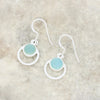 Amy Blue Chalcedony Sterling Silver Round Drop Earrings