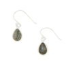 Labradorite Sterling Silver Pear Shape Drop Earrings