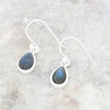 Labradorite Sterling Silver Pear Shape Drop Earrings