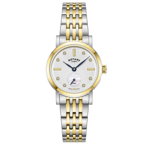 Rotary Dress Diamond Set Ladies Watch Two Tone LB05321/29/D