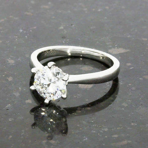 Platinum 1.50cts Lab Grown Diamond Solitaire Ring