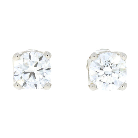 9ct White Gold 1.50cts Lab Grown Diamonds Solitaire Stud Earrings | H&H