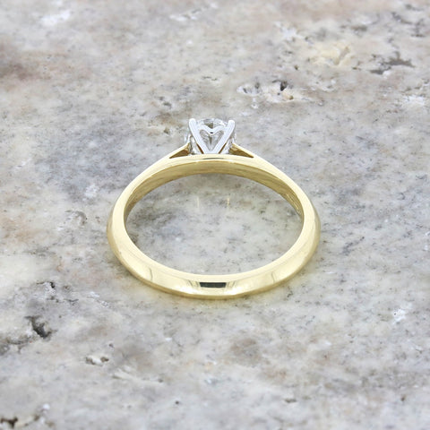 9ct Gold 0.50ct Brilliant Cut Lab Grown Diamond Solitaire Ring VS1 D-E | H&H