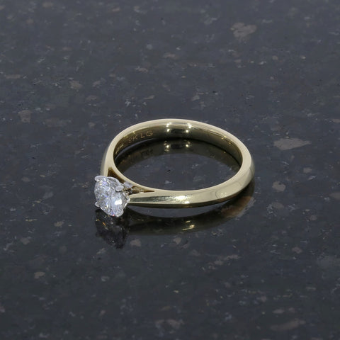 9ct Gold 0.50ct Brilliant Cut Lab Grown Diamond Solitaire Ring VS1 D-E | H&H