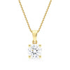9ct Yellow Gold 1.46cts Brilliant Cut Lab Grown Diamond Pendant and Chain