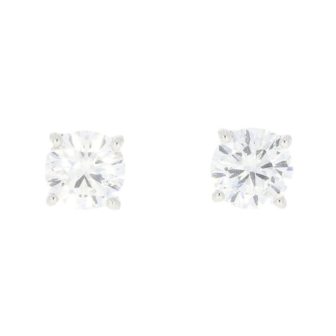 9ct White Gold 1.51cts Lab Created Brilliant Cut Diamond Stud Earrings | H&H