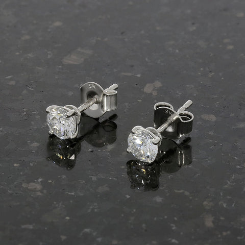 9ct White Gold 0.82cts Lab Created Brilliant Cut Diamond Earrings | H&H