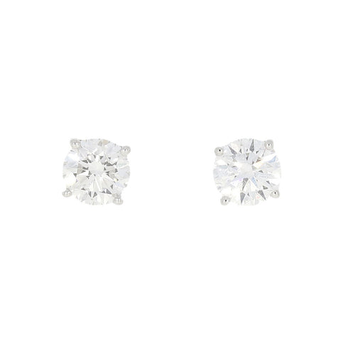 9ct White Gold 0.82cts Lab Created Brilliant Cut Diamond Earrings | H&H