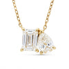 14ct Gold Toi Et Moi 1.70cts Lab Grown Diamond Pendant and Chain