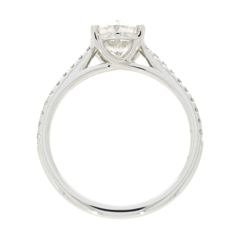 Platinum 1.55cts Lab Grown Diamond Oval Cut Solitaire Ring | H&H