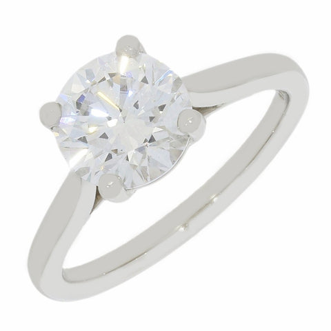 Platinum 1.71cts Lab Grown Diamond Solitaire Ring