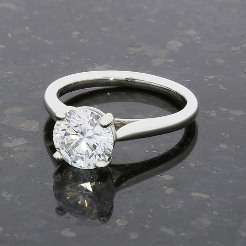 Platinum 1.71cts Lab Grown Diamond Solitaire Ring