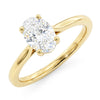 9ct Gold 1.00ct Oval Cut Lab Grown Diamond Solitaire Ring E VS2