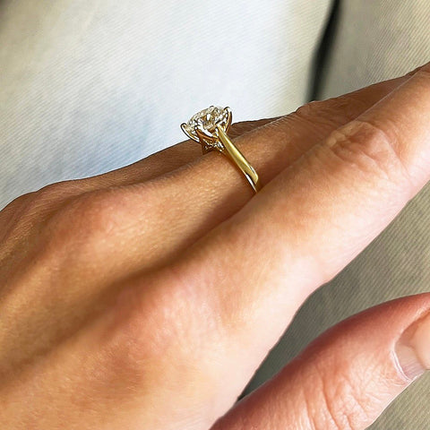 9ct Yellow Gold 1.99ct Brilliant Cut Lab Grown Diamond Solitaire Ring E SI1