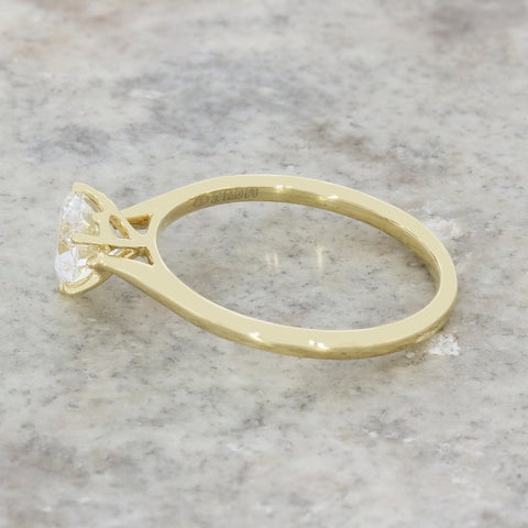 18ct Yellow Gold 1.00ct Brilliant Cut Lab Grown Diamond Solitaire Ring D VVS 2