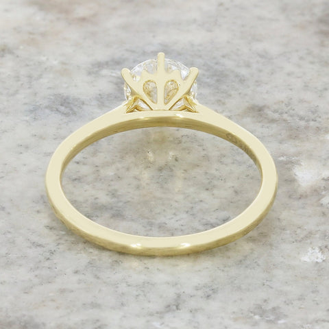 18ct Yellow Gold 1.00ct Brilliant Cut Lab Grown Diamond Solitaire Ring D VVS 2