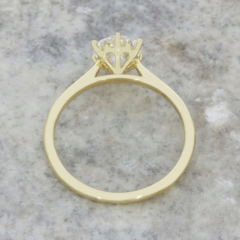 18ct Yellow Gold 1.00ct Brilliant Cut Lab Grown Diamond Solitaire Ring D VVS 2