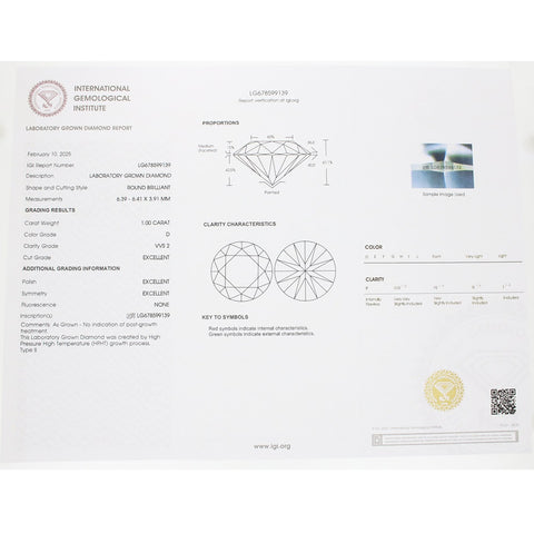 18ct Yellow Gold 1.00ct Brilliant Cut Lab Grown Diamond Solitaire Ring D VVS 2