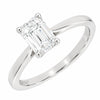 Platinum 1.00ct Emerald Cut Lab Grown Diamond Solitaire Ring F VS