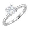 Platinum 1.01ct Brilliant Cut Lab Grown Diamond Solitaire Ring F VS