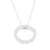 9ct White Gold 0.96cts Lab Grown Diamond Circle Pendant and Chain | H&H