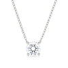 9ct White Gold 0.50cts Lab Grown Brilliant Cut Diamond Solitaire Pendant and Chain LGD138