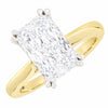 18ct Gold 3.02ct Radiant Cut Lab Grown Diamond Solitaire Ring D VS2