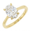 18ct Gold 2.05ct Oval Cut Lab Grown Diamond Solitaire Ring F VS2
