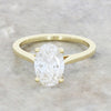 9ct Gold 1.91ct Oval Cut Lab Grown Diamond Solitaire Ring E SI 1