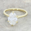 18ct Gold 2.07ct Oval Cut Lab Grown Diamond Solitaire Ring D VS2