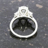 Platinum 3.58ct Lab Grown Diamond Three Stone Ring Certificated F VS1 LGD156