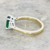 9ct Gold Lab Grown Emerald and Diamond Three Stone Ring LGD173