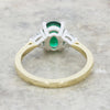 9ct Gold Lab Grown Emerald and Diamond Three Stone Ring LGD173
