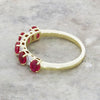 9ct Gold Lab Grown Ruby and Diamond Half Eternity Ring LGD176