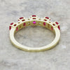 9ct Gold Lab Grown Ruby and Diamond Half Eternity Ring LGD176