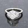 Platinum 2.49ct Lab Grown Diamond Three Stone Ring Certificated D VS2 LGD178