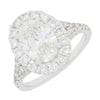 Platinum 2.93cts Lab Grown Diamond Cluster Ring Certificated E VS2 LGD179