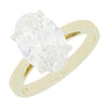 9ct Gold 3.00ct Oval Cut Lab Grown Diamond Solitaire Ring Certificated F VS2 LGD180