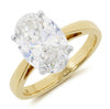 9ct Gold 3.00ct Oval Cut Lab Grown Diamond Solitaire Ring Certificated F VS2 LGD180