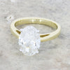 9ct Gold 3.00ct Oval Cut Lab Grown Diamond Solitaire Ring Certificated F VS2 LGD180