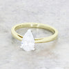 9ct Gold 1.03ct Pear Cut Lab Grown Diamond Solitaire Ring Certificated D VS2 LGD181