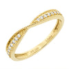 9ct Gold 0.12ct Lab Grown Diamond Ribbon Twist Half Eternity Ring LGD182